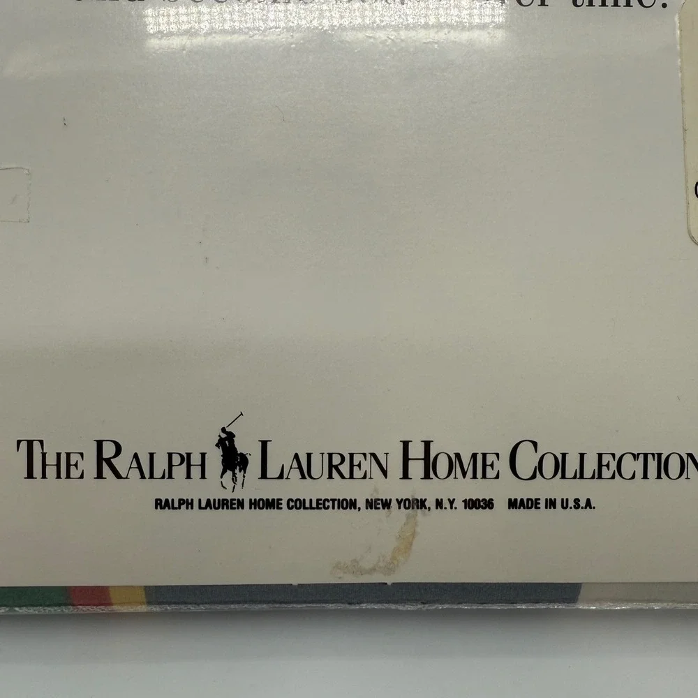 Vintage Ralph Lauren‎ Cape Red Stripe Twin Flat Sheet Made In USA Sealed